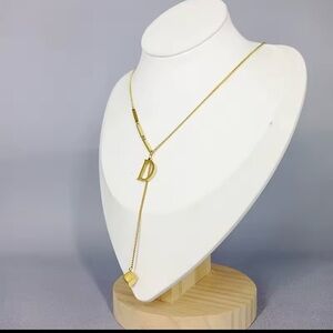 Chic Dior Inspired Rose Gold Necklace. Stainless steel